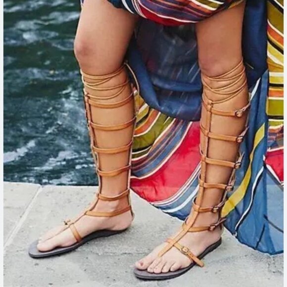 Free People vegan leather gladiator sandals Size 11 - Picture 1 of 9